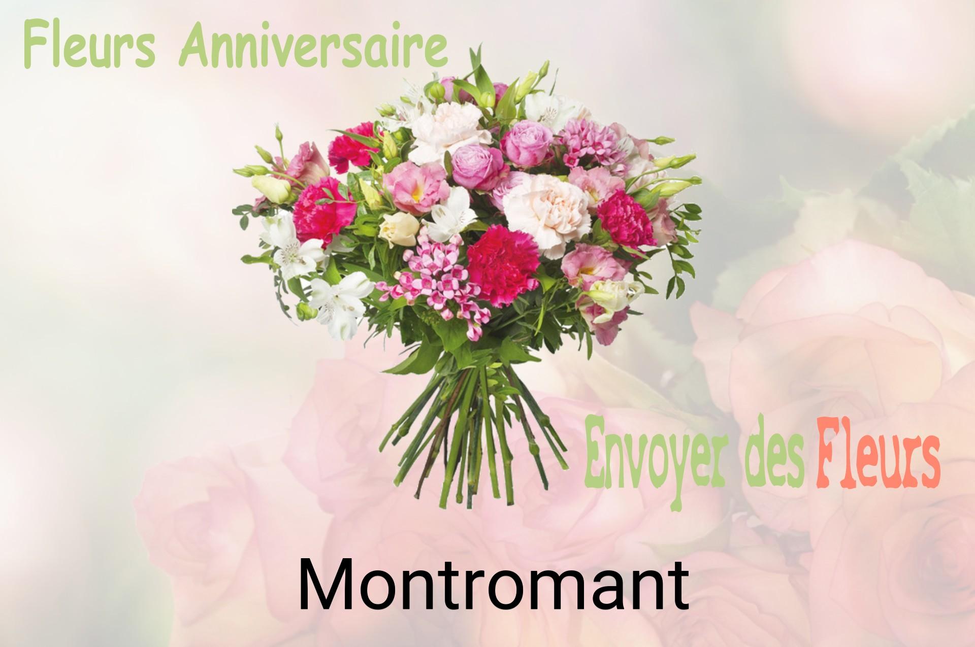 Bouquet de fleurs d’anniversaire livré à Montromant